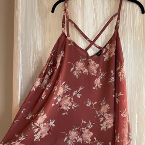 Torrid Floral Rose Criss-Cross Top